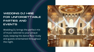 Wedding DJ Hire for Unforgettable Parties and Events