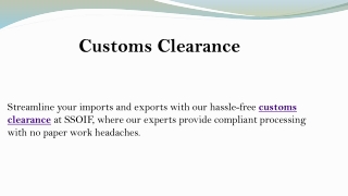 Customs Clearance
