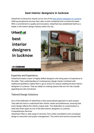 best interior designers in lucknow