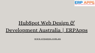 HubSpot Web Design & Development Australia  ERPApps
