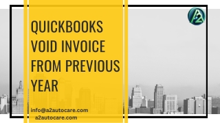 QuickBooks Void Invoice From Previous Year