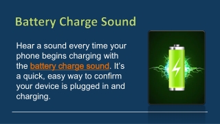 Battery Charge Sound