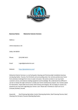 Wolverine Exterior Services