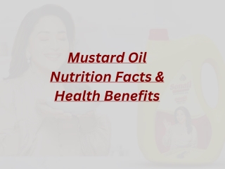 Mustard Oil Nutrition Facts
