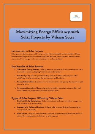 Empowering Energy: Solar Project Solutions