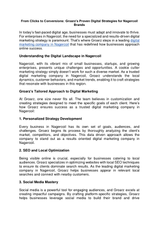 From Clicks to Conversions: Groarz’s Proven Digital Strategies for Nagercoil Bra