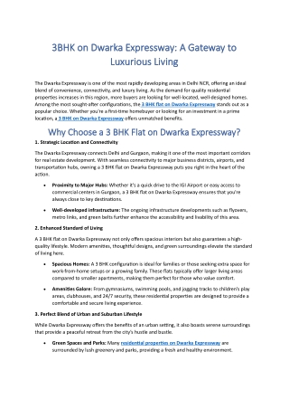 3BHK on Dwarka Expresswa1