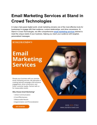 Email Marketing Services at Stand in Crowd Technologies