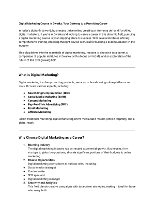 digital marketiing course in dwarka