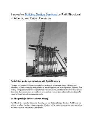Innovative Building Design Services by RatioStructural in Alberta, and British Columbia (1)