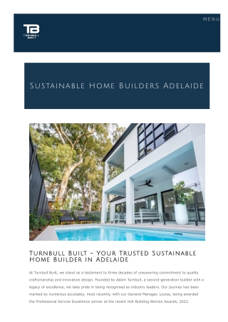 Sustainable home builders adelaide