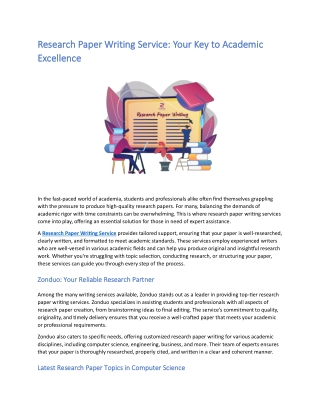 Research Paper Writing Service
