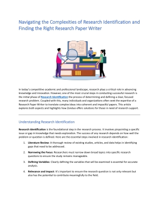 Navigating the Complexities of Research Identification and Finding the Right Research Paper Writer