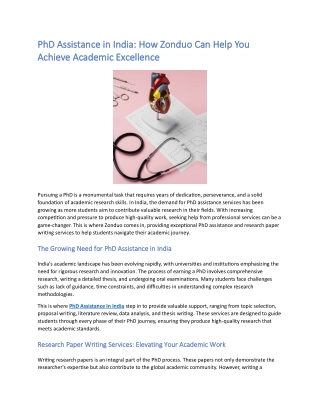 PhD Assistance in India