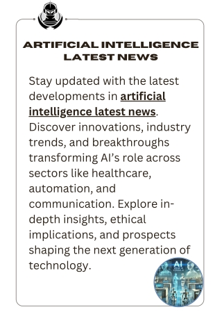 Artificial Intelligence Latest News Innovations and Insights
