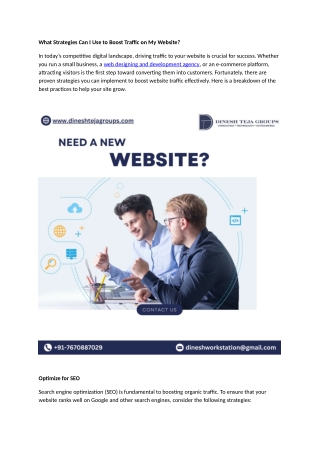 What Strategies Can I Use to Boost Traffic on My Website