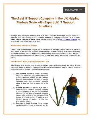 Best IT support company in the UK