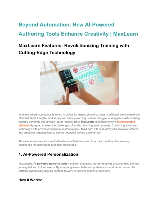 Beyond Automation_ How AI-Powered Authoring Tools Enhance Creativity _ MaxLearn