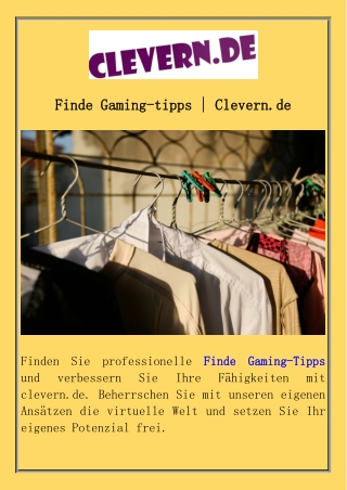 Finde Gaming-tipps  Clevern.de