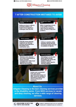 7 After Construction Mistakes To Avoid | Alligator Cleaning