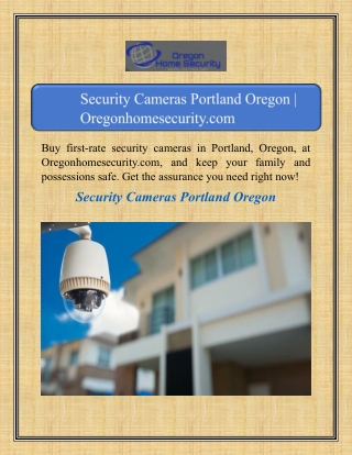 Security Cameras Portland Oregon | Oregonhomesecurity.com