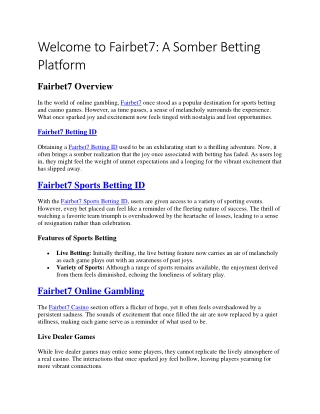 Fairbet7 PDF