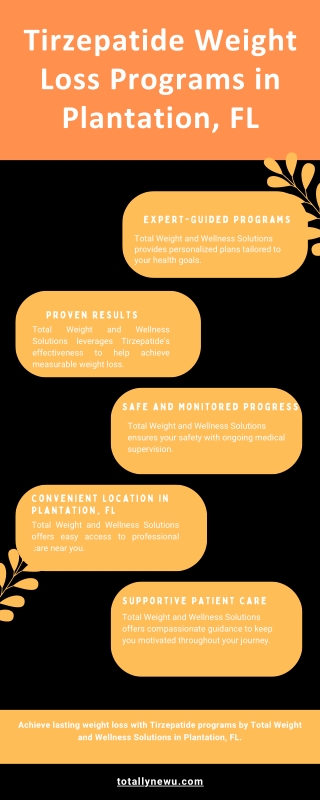 Tirzepatide Weight Loss Programs in Plantation, FL