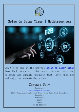 Selec On Delay Timer  Mechtrace.com