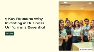 5 Key Reasons Why Investing in Business Uniforms is Essential