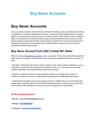 Where can I Buy Naver Accounts ?