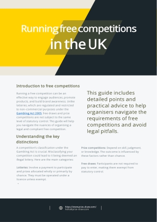 Running free online competitions in the UK