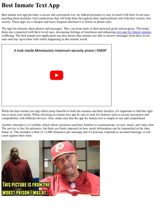 Best Inmate Text App
