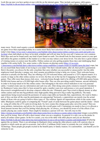 How To Determine An Online Casino Game That You Want