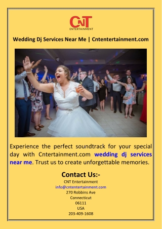 Wedding Dj Services Near Me  Cntentertainment.com