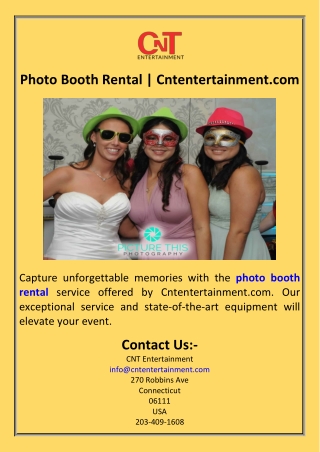 Photo Booth Rental  Cntentertainment.com