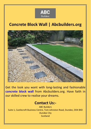 Concrete Block Wall  Abcbuilders.org