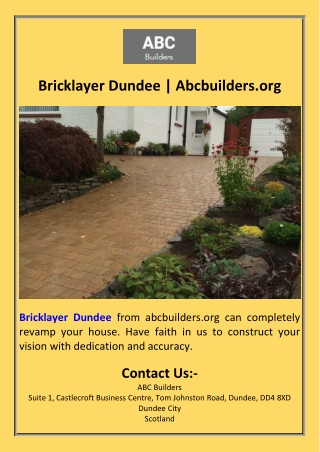 Bricklayer Dundee  Abcbuilders.org