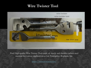 Best Wire Twisting Tool