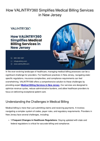 Medical Billing Services in New Jersey