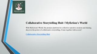 Collaborative Storytelling Hub  Myfiction's World