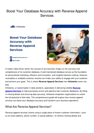 Reverse Append Services