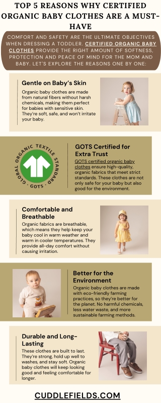 Top 5 Reasons Why Certified Organic Baby Clothes Are a Must-Have