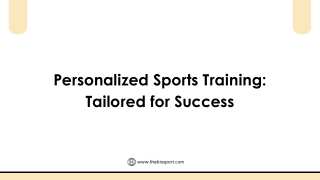 Personalized Sports Training: Tailored for Success