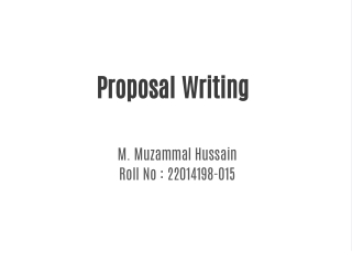 Proposal writing ppt