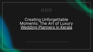 Wedding Planners in Kerala: Celebrating Love with Style