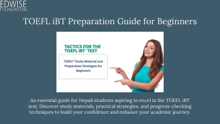 TOEFL iBT Preparation Guide: Essential Tips and Strategies for Beginners.