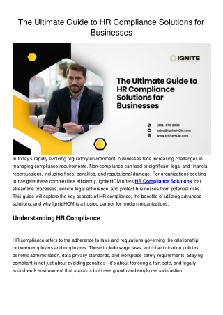 The Ultimate Guide to HR Compliance Solutions