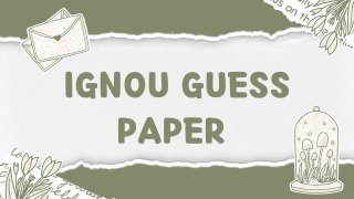 IGNOU Guess Paper
