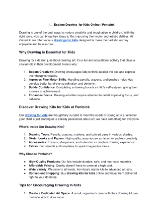 Explore Drawing  for Kids Online _ Pentoink