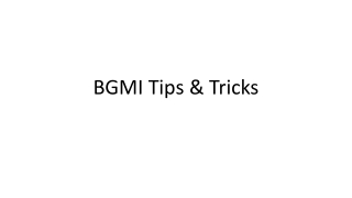 Battle Ground Mobile India Tips &  Tircks